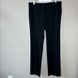 Classiques Entier Women's Dress Slacks Pant Size 14 Black High Rise Wide Leg‎